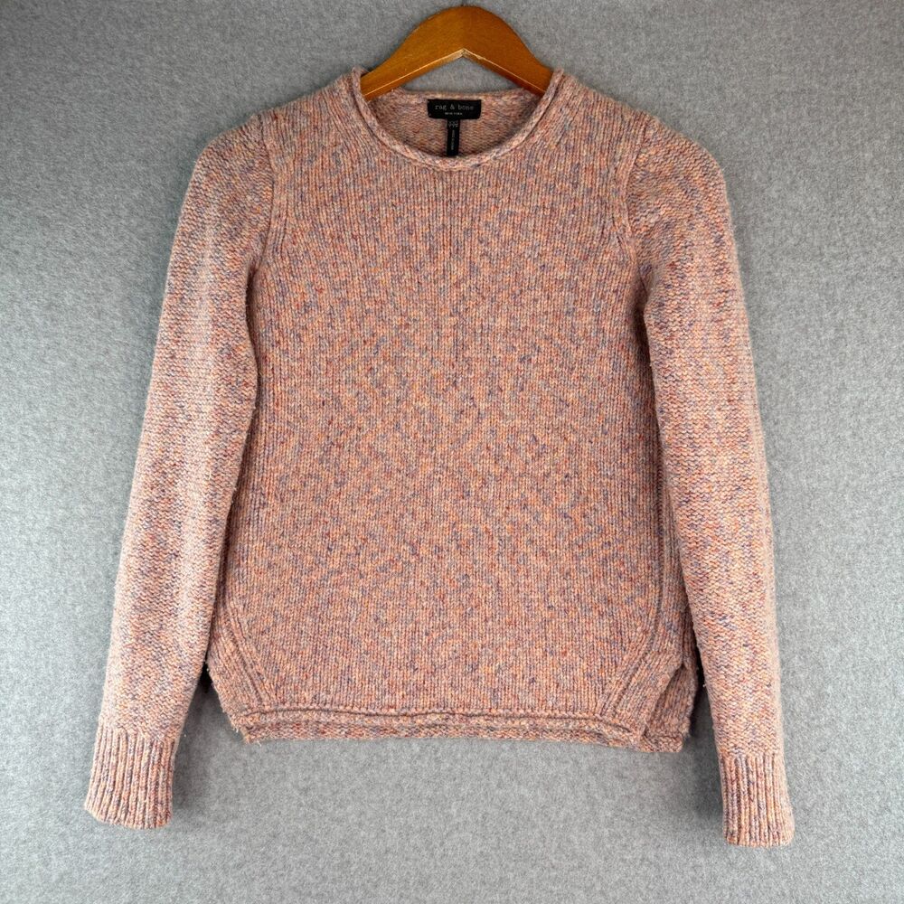 rag & bone Marled Pink Crewneck Sweater